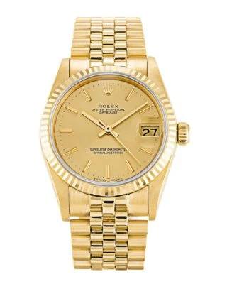 Datejust mostrador champanhe de tamanho médio 68278