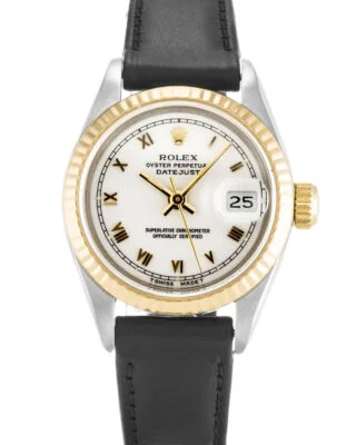 Lady-Datejust White Dial 69173 Leather
