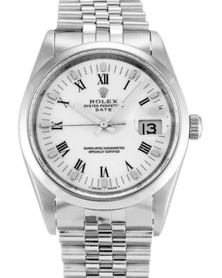 Oyster Perpetual Date White Dial 15200