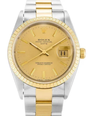 Oyster Perpetual Date Champagne Dial 15223