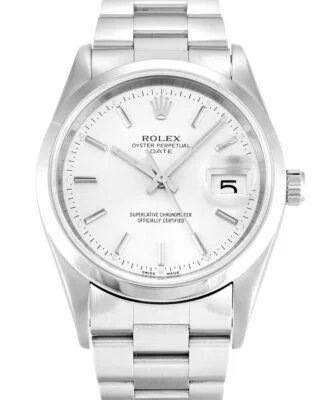 Oyster Perpetual Date Silver Dial 15200