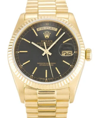 Day-Date Black Dial 18038
