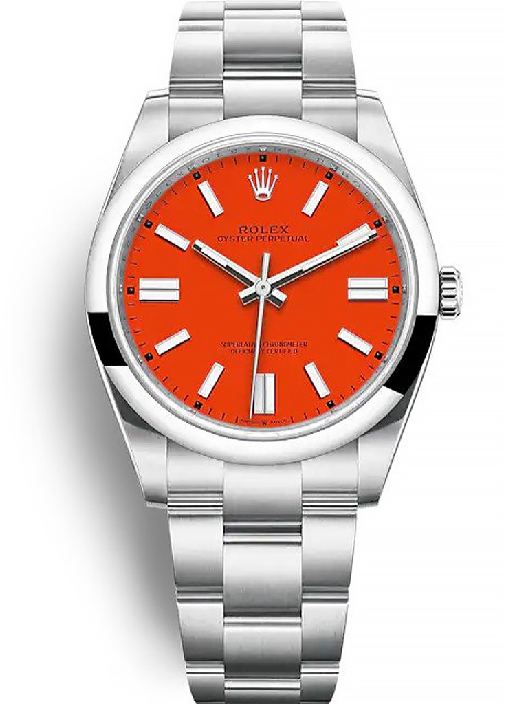Oyster Perpetual Coral Red Dial 124300