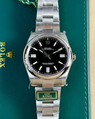 Oyster Perpetual Black Dial Oyster Bracelet