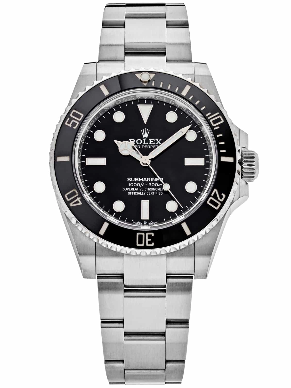 Replica Rolex Submariner Black Dial 124060 No-Date