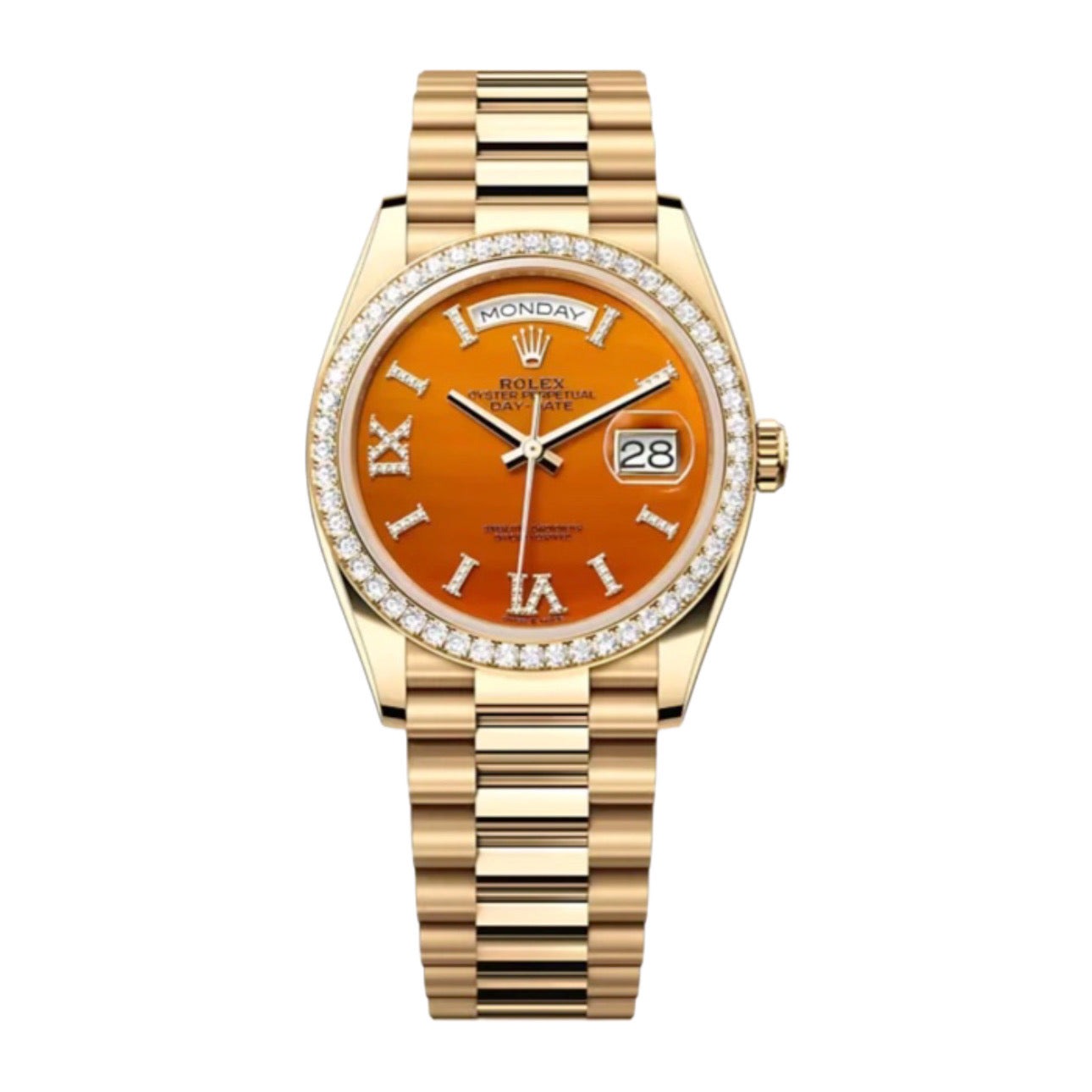 Superclone Day-Date Carnelian Dial 128348RBR