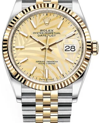 Datejust Gold Palm Motif Dial 126233