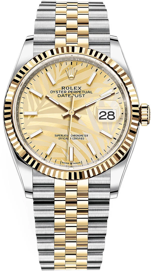 Datejust Gold Palm Motif Dial 126233
