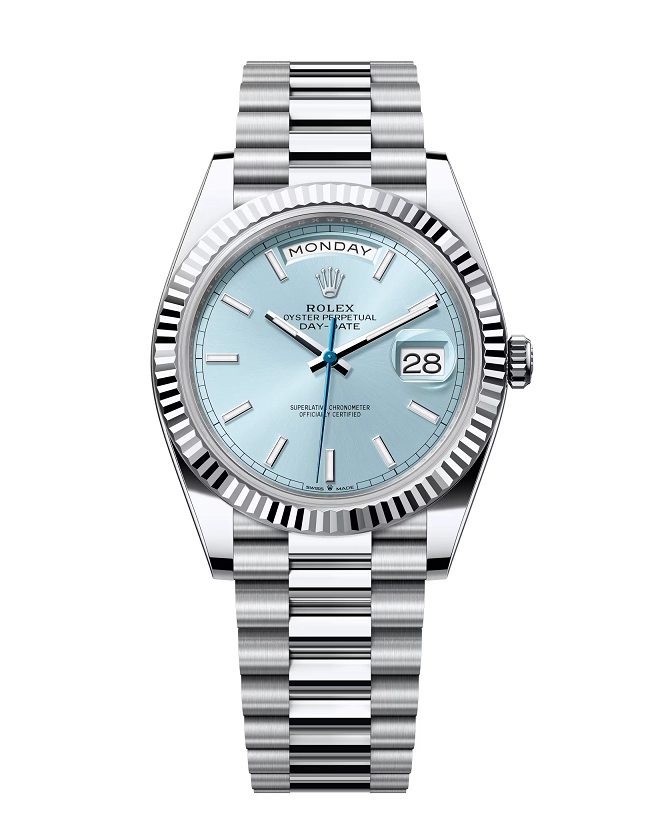 Superclone Day-Date Ice blue Dial 228236