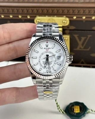 Sky-Dweller White Dial Jubilee Bracelet