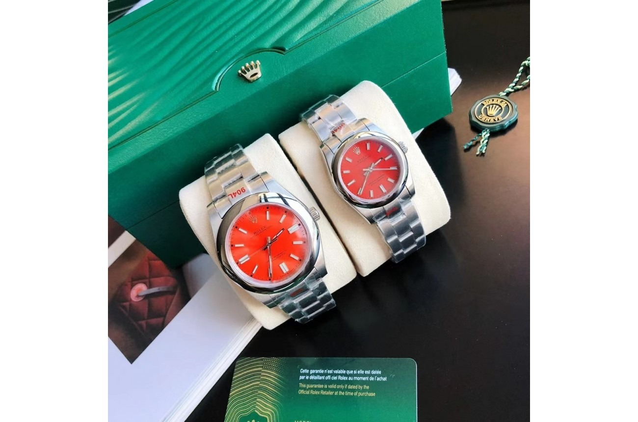 Oyster Perpetual SS/SS Red/Stk