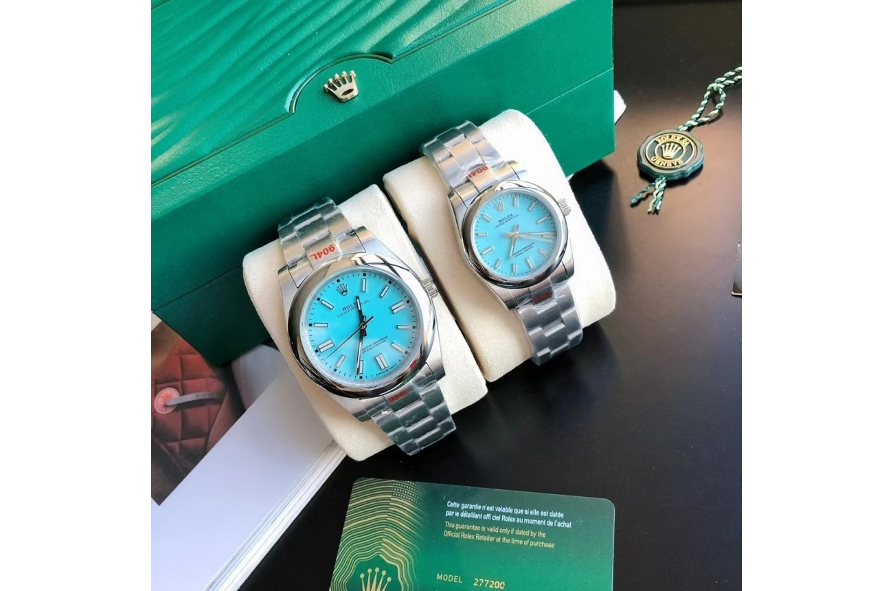 Oyster Perpetual SS/SS Tiffany Blue/Stk