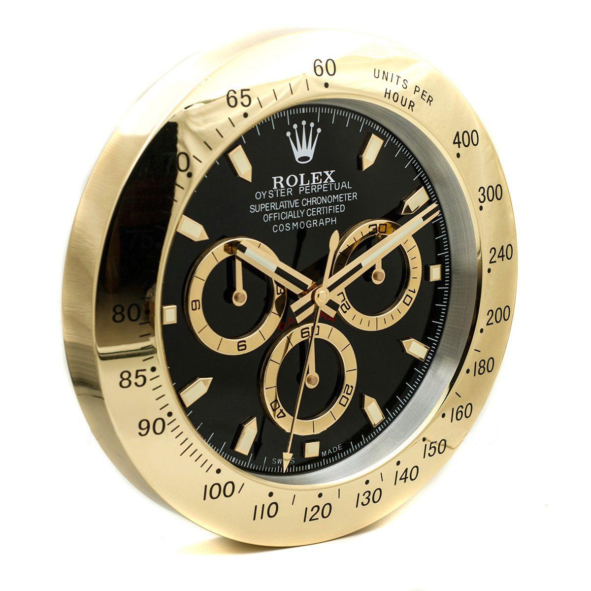 WALL CLOCK – DAYTONA GOLD/BLACK DIAL