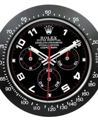 WALL CLOCK – DAYTONA BLACK/RED
