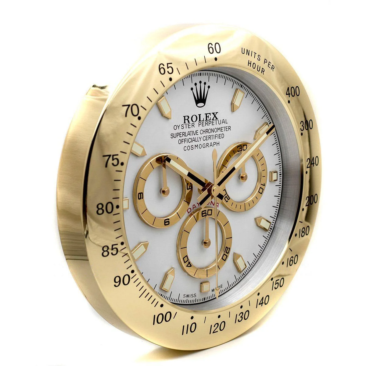 WALL CLOCK – DAYTONA GOLD/WHITE DIAL