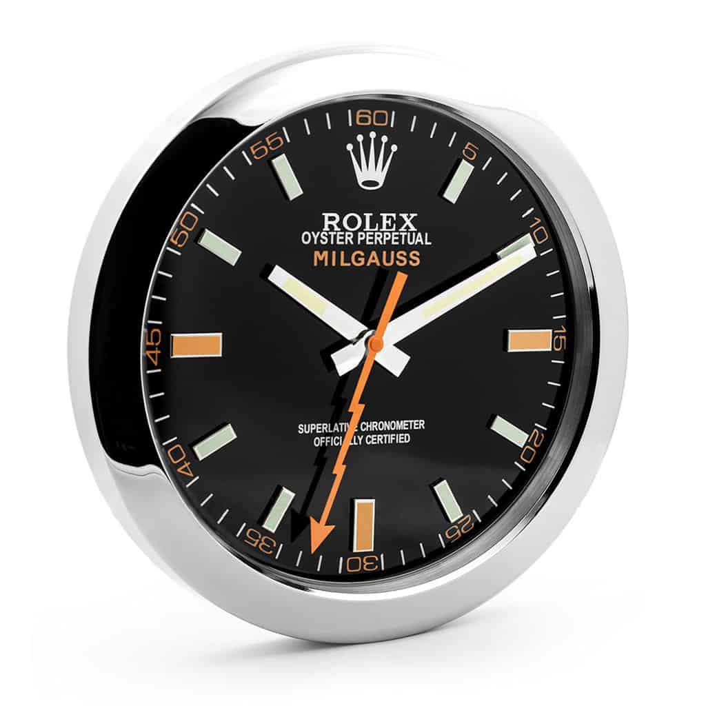 WALL CLOCK – MILGAUSS BLACK/ORANGE