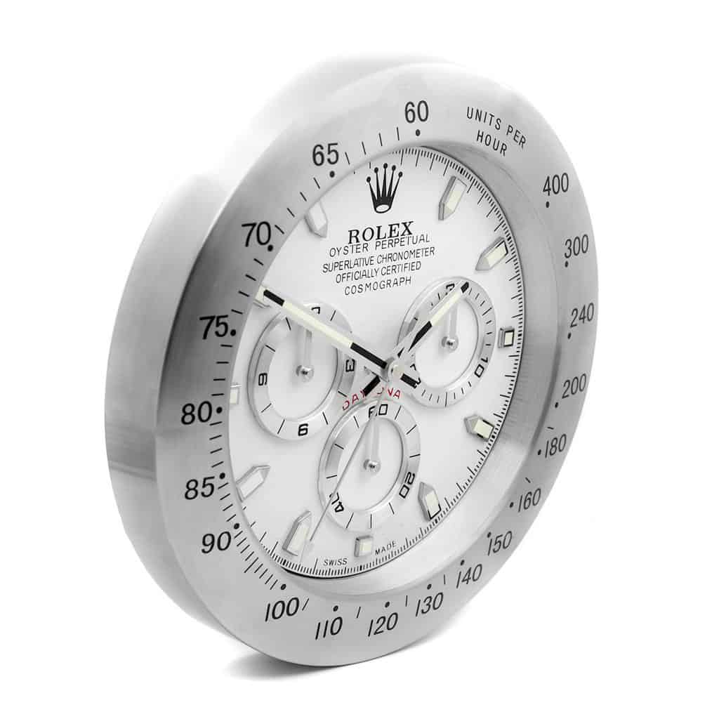 WALL CLOCK – DAYTONA SILVER