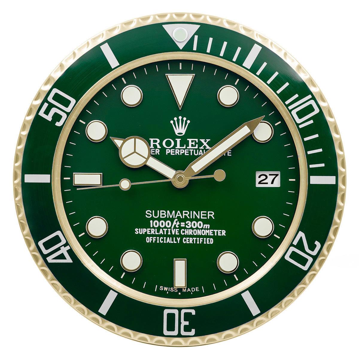 WALL CLOCK – SUBMARINER GREEN GOLD
