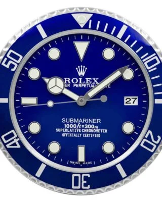WALL CLOCK – SUBMARINER VIVID BLUE DIAL