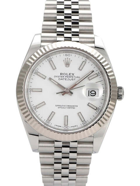 Datejust White Dial 126334 Jubilee Flutted