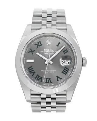 Rolex Datejust Rhodium Dial 126300 “Wimbledon” Jubilee 41 mm