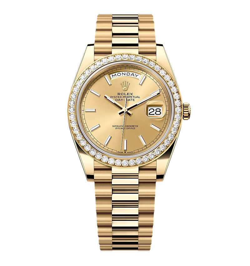 Superclone Rolex Day-Date Champagne Dial 228348rbr-0008 40 mm