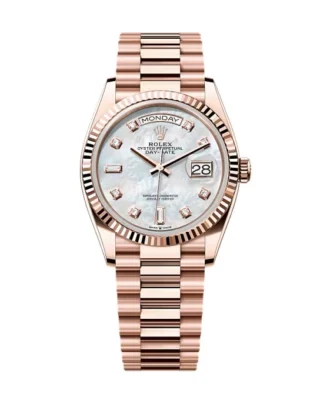 Superclone Rolex Day-Date White Mother-of-Pearl Diamond Dial 128235-0029 36 mm