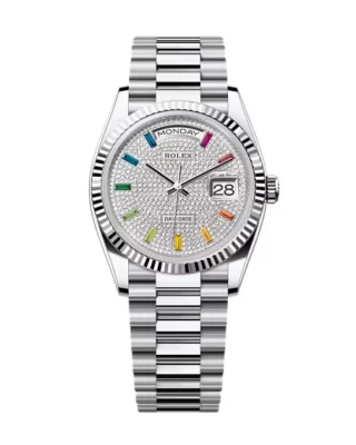 Superclone Rolex Day-Date Diamond-Paved Dial 128236-0003 36 mm