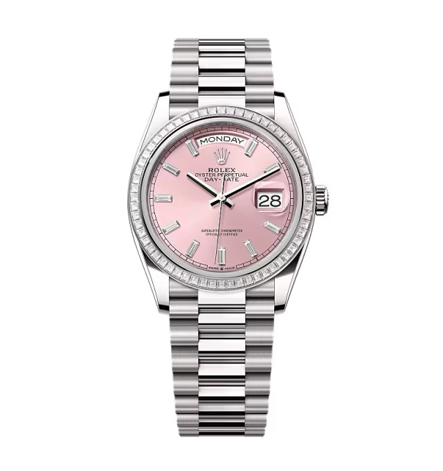 Superclone Rolex Day-Date Pink Diamond Dial 128399tbr-0029 36 mm