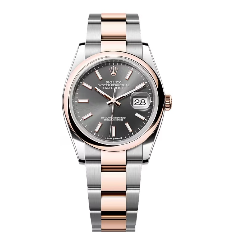 Rolex Datejust Dark Rhodium Dial 126201-0014 36 mm