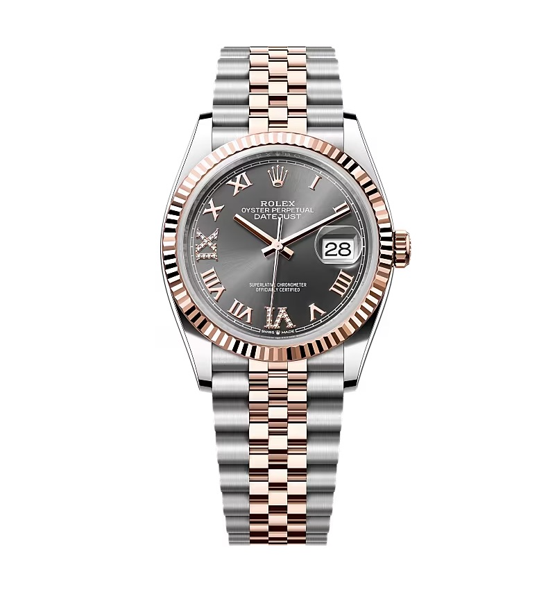 Rolex Datejust Slate Roman Diamond Dial 126231-0023 36 mm