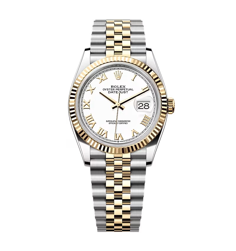 Rolex Datejust White Roman Dial 126233-0029 36 mm
