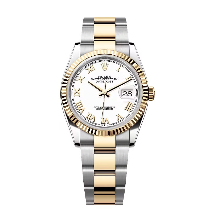 Rolex Datejust White Roman Dial 126233-0030 36 mm