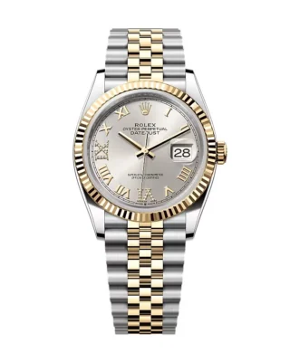 Rolex Datejust Silver Roman Diamond Dial 126233-0031 36 mm