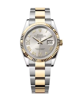 Rolex Datejust Silver Roman Diamond Dial 126233-0032 36 mm
