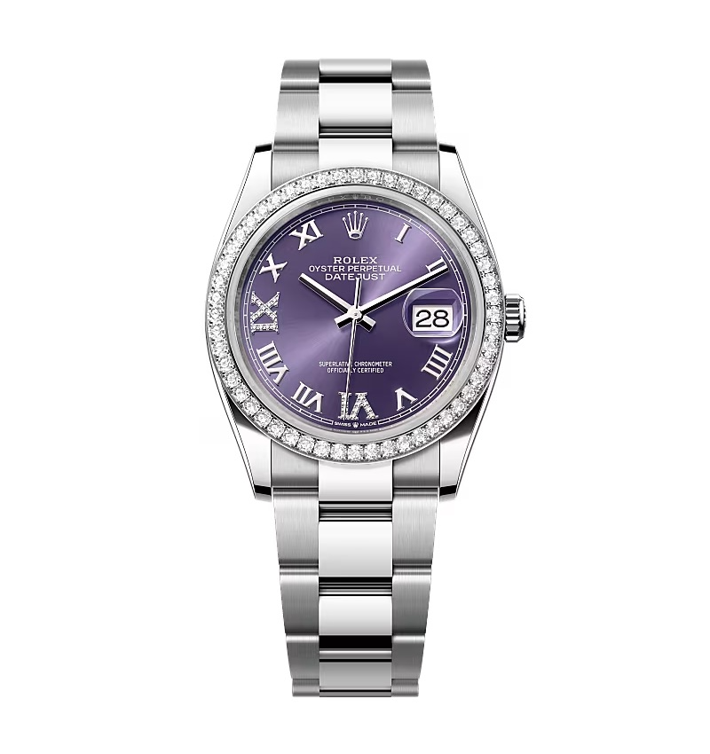 Rolex Datejust Aubergine Roman Diamond Dial 126284RBR-0014 36 mm