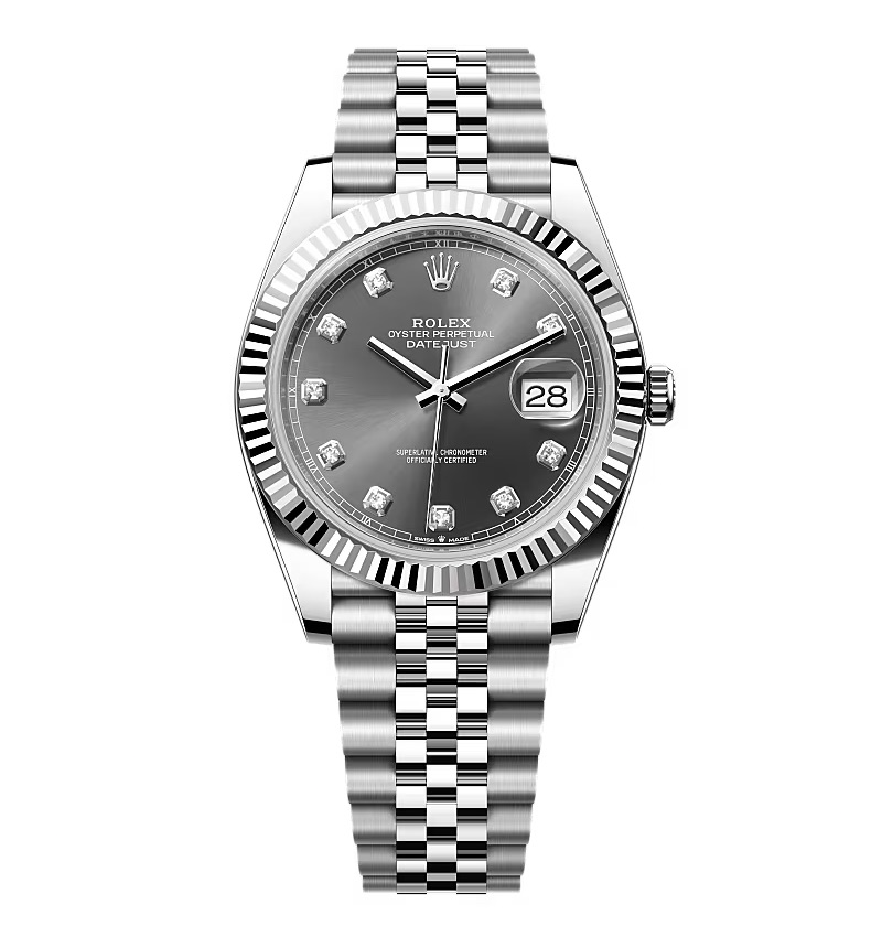 Rolex Datejust Slate Diamond Dial 126334-0006 41 mm