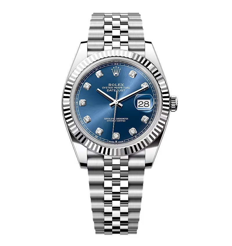 Rolex Datejust Bright Blue Diamond Dial 126334-0016 41 mm
