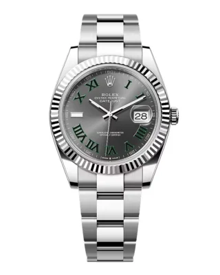 Rolex Datejust Rhodium Dial 126334 “Wimbledon” Flutted/Oyster 41 mm