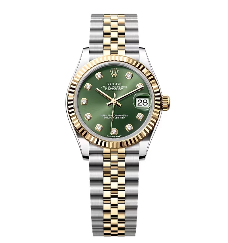 Rolex Datejust Olive Green Diamond Dial 278273-0030 31 mm