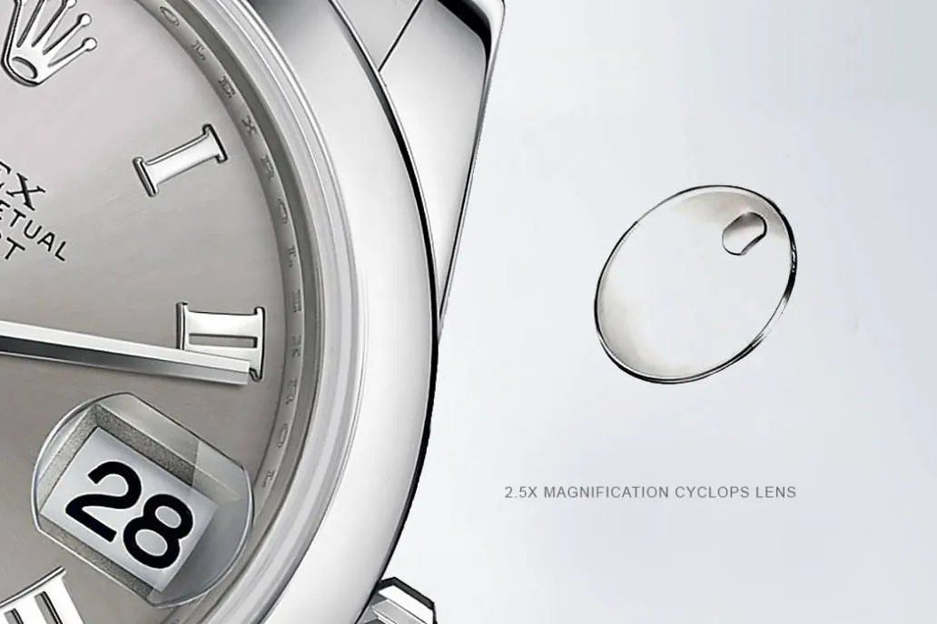 2.5× Cyclops lens date magnification on 2025