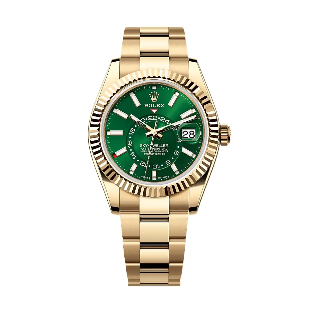 2025 Sky-Dweller 42mm 336938 Yellow Gold Jubilee Green Dial