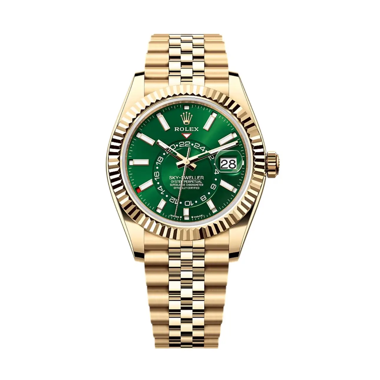 2025 Sky-Dweller 42mm 336938 Yellow Gold Oyster Green Dial
