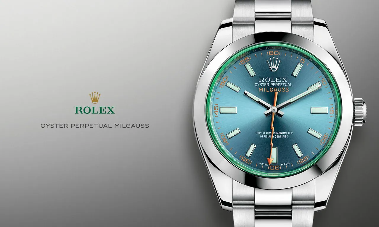 Genuine Rolex Milgauss Blue Dial Oyster Bracelet