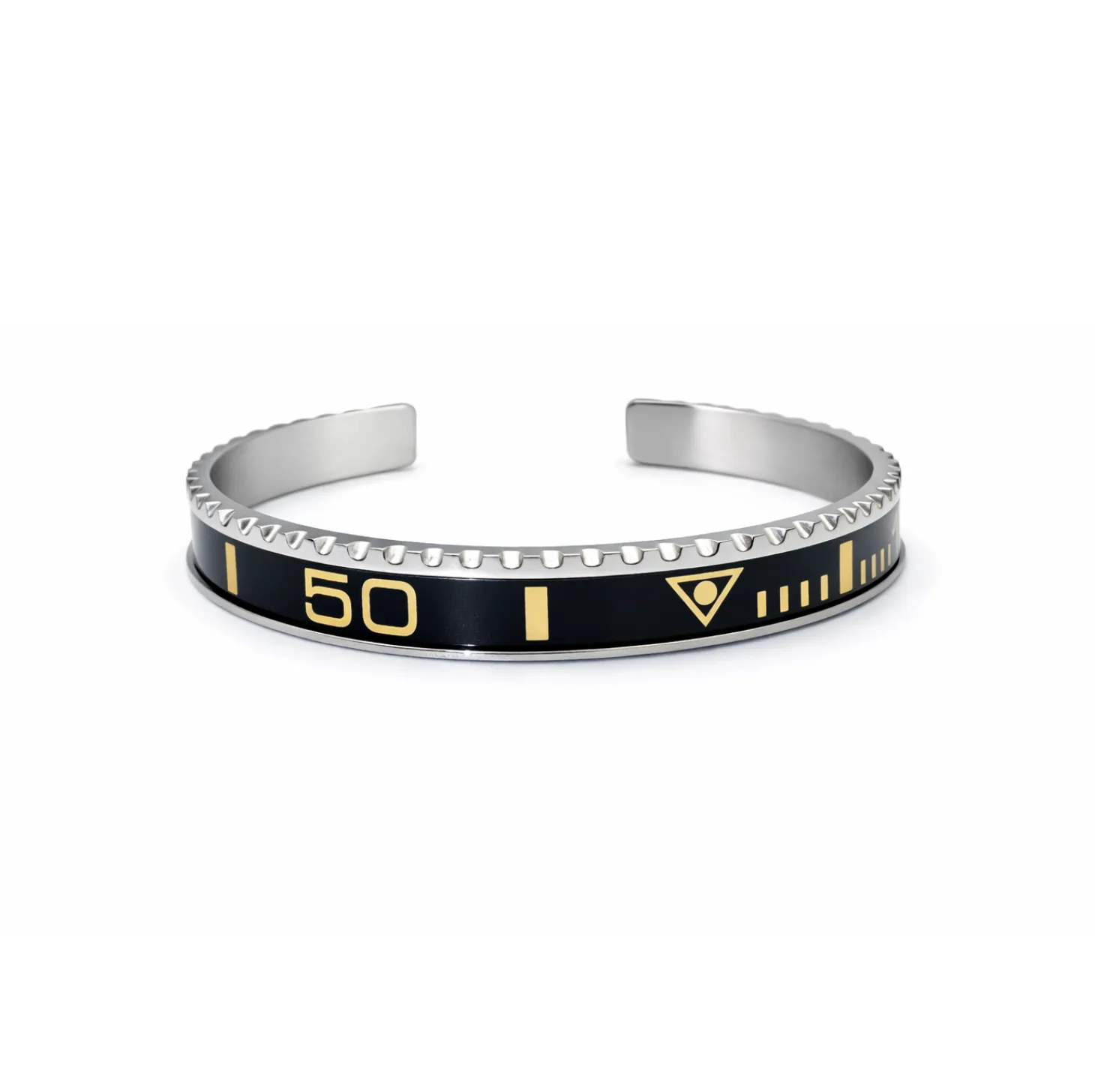 Matte Black Titanium Steel Bezel Bracelet