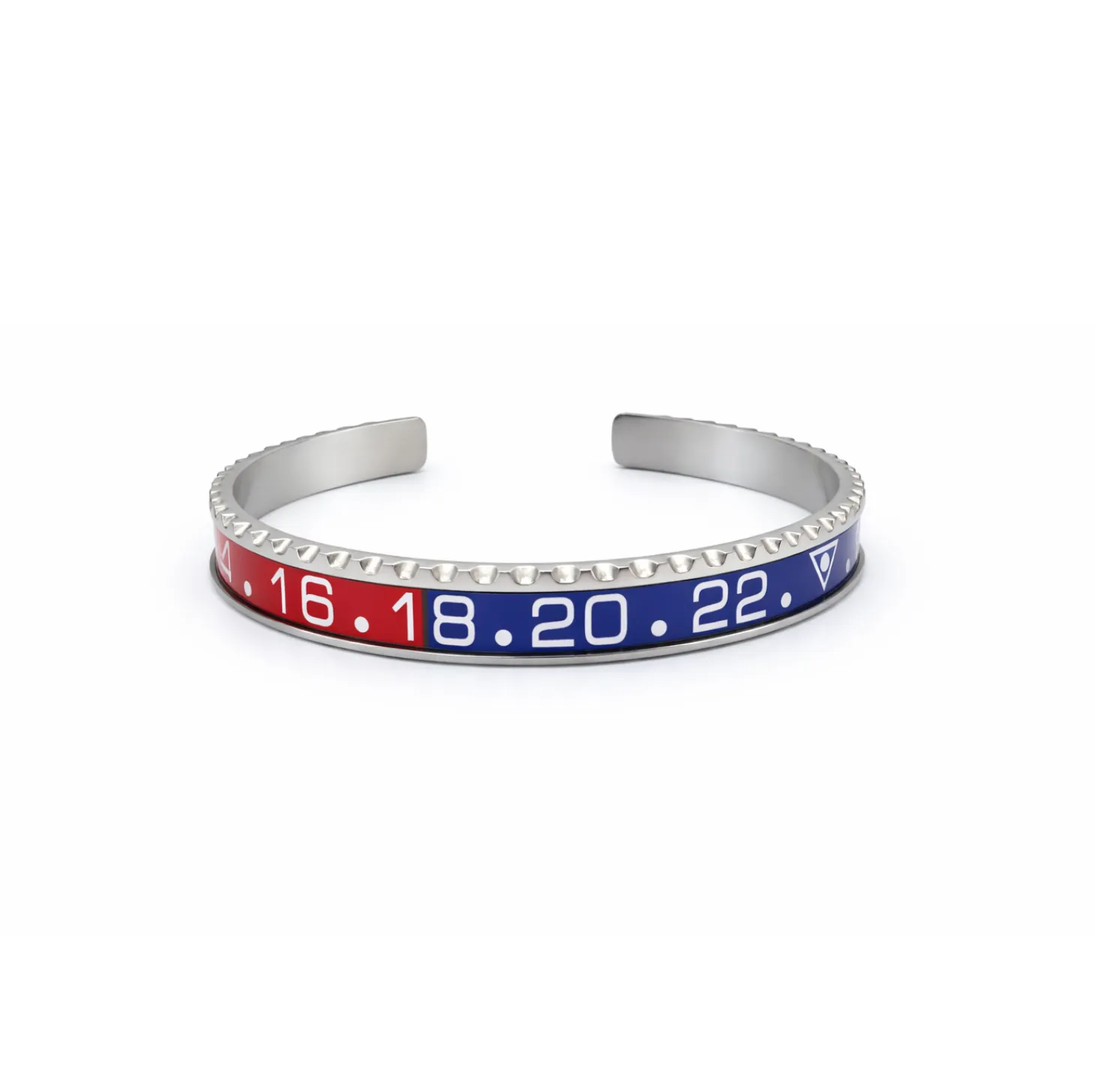 Pepsi Red-Blue GMT Titanium Steel Cuff Bracelet on white background