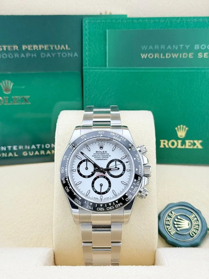 Rolex Daytona ref 126500LN white panda dial stainless steel chronograph