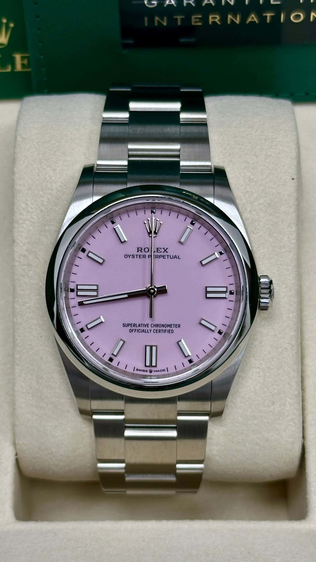 Rolex Oyster Perpetual 36mm candy pink dial 2026 reference 126000