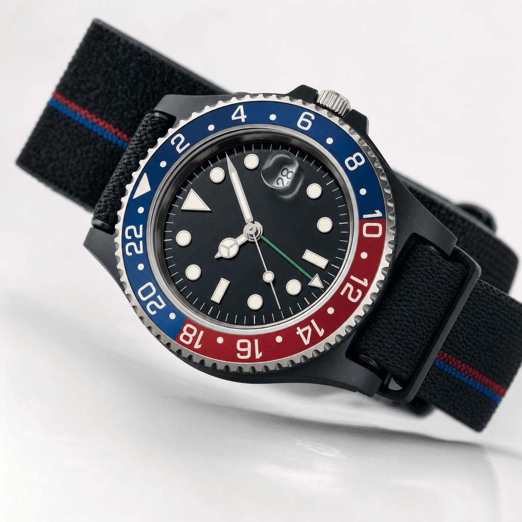 GMT-Swatch Pepsi concept watch - bioceramic GMT-Master II inspired Swatch Rolex collaboration